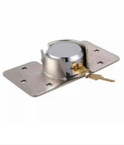 Image of Heavy Duty High Quality Steel Padlock & Hasp x 2 Van Lock Set with 4 keys & bolts