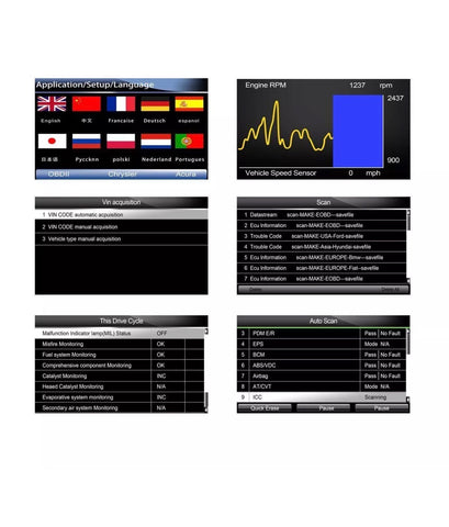 Image of OBD2 OBD 2 Engine Scanner System Reset ABS, SRS, BRT, DPF, EPB, OIL, SAS w