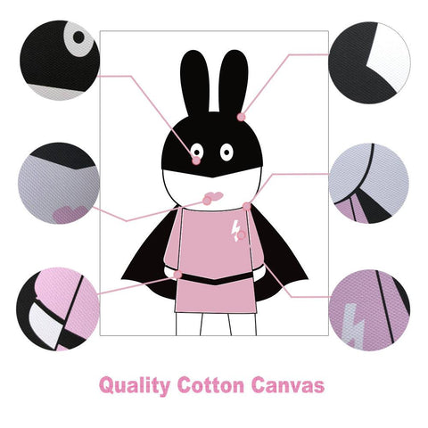 Image of Rabbit Fox Bear Animal Nursery Posters and Prints Wall Art Canvas Painting Decorative Picture Nordic Style Kids Decoration - Free Productz