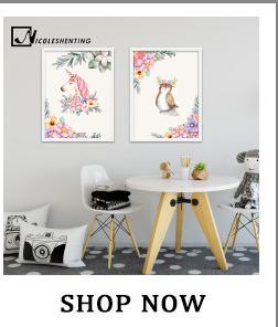 Image of Rabbit Fox Bear Animal Nursery Posters and Prints Wall Art Canvas Painting Decorative Picture Nordic Style Kids Decoration - Free Productz