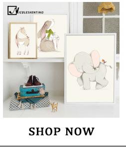 Image of Rabbit Fox Bear Animal Nursery Posters and Prints Wall Art Canvas Painting Decorative Picture Nordic Style Kids Decoration - Free Productz