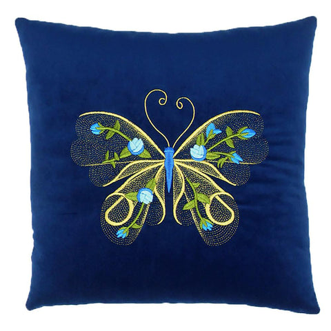 Image of Creative Home Butterfly Pillow - Blue