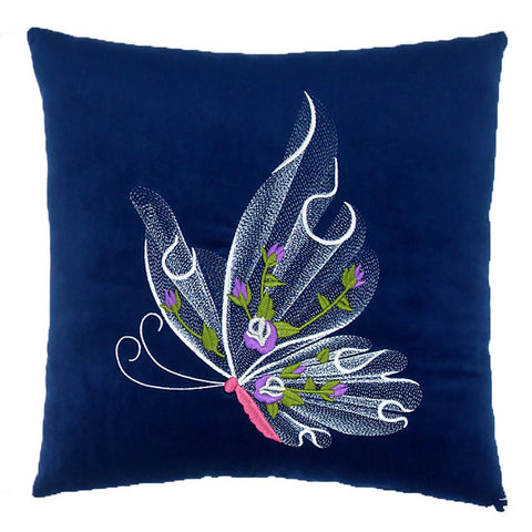 Image of Creative Home Butterfly Pillow - Blue