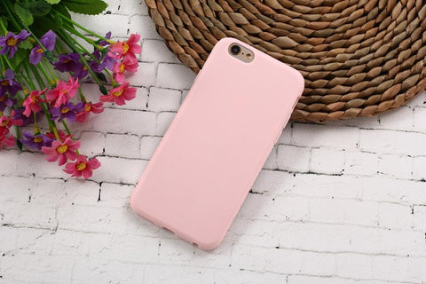 Image of Colorful Happy TPU Silicone Frosted Matte Case for iPhone 6 6S 5 5S SE 8 Plus X Soft Back Cover for iPhone 7 7Plus - Free Productz