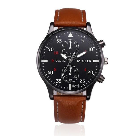 Image of Retro Design Leather Band Watches Men Top Brand Relogio Masculino 2018 NEW Mens Sports Clock Analog Quartz Wrist Watches - Free Productz