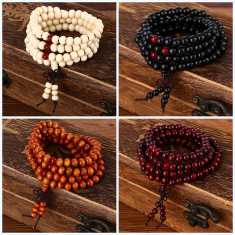 Image of Natural Sandalwood Buddhist Mala Beads - Free Productz