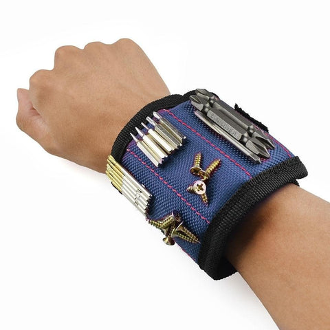 Image of Magnetic Wristband with Strong Magnets for Holding Screws, Nails, Screwdrivers