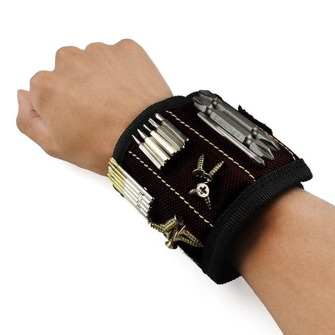 Image of Magnetic Wristband with Strong Magnets for Holding Screws, Nails, Screwdrivers