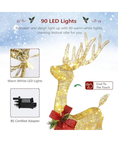 Image of Christmas Large LED 130cm Reindeer Decoration