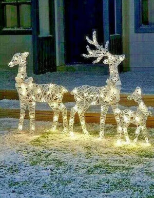 Set of 3 LED Reindeer Family
