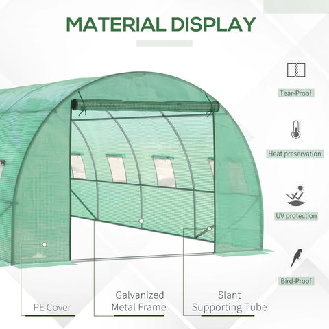 Image of Walk in Polytunnel Garden Greenhouse 6 x 3M