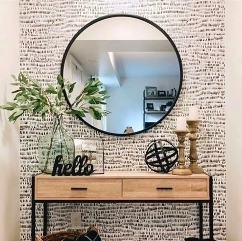 Image of Wall Mounted Bathroom Mirror Round