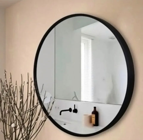 Image of Wall Mounted Bathroom Mirror Round