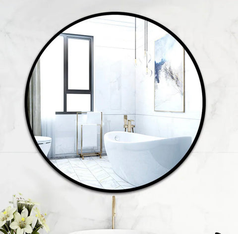 Image of Wall Mounted Bathroom Mirror Round