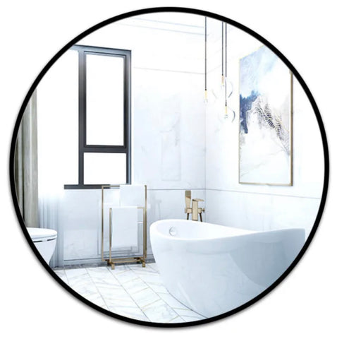 Image of Wall Mounted Bathroom Mirror Round