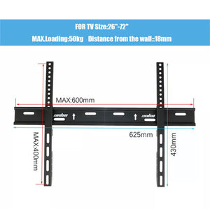 TV Wall Bracket For Samsung Sony LG Panasonic 32 37 40 50 52 55 60 65 70 72 Inch