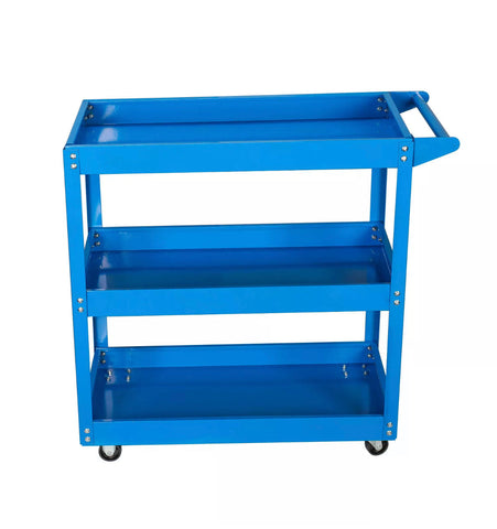 Image of Super Heavy Duty Garage Trolley Tool Storage Workshop DIY 3 Tier Wheel Cart Shelf