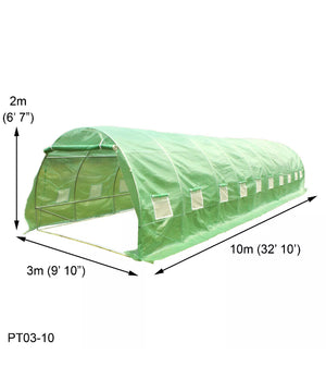 10m x 3m Polytunnel Greenhouse Garden Tent Pollytunnel
