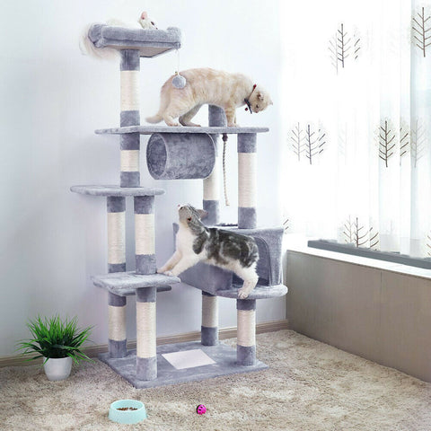 Image of Large 157 cm CatTree Climbing Tower Kitten Scratcher Scratching Post Activity Centre