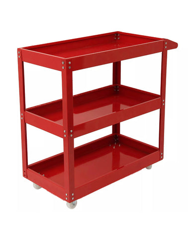 Image of Super Heavy Duty Garage Trolley Tool Storage Workshop DIY 3 Tier Wheel Cart Shelf