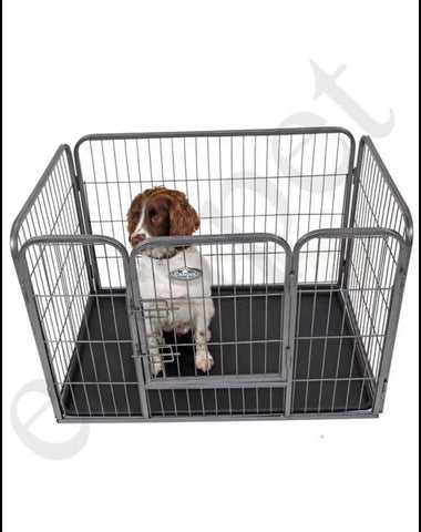 Image of Heavy Duty Puppy Playpen Run Crate Enclosure Whelping Dog Cage inc Floor