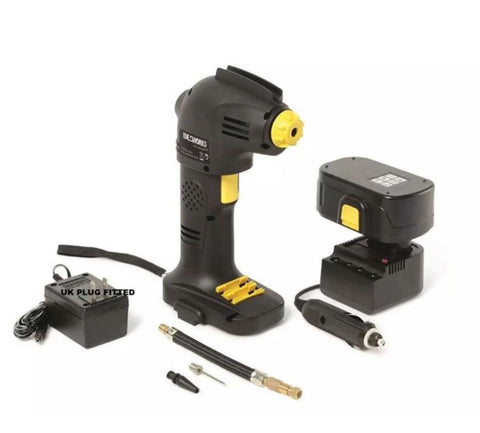 Image of Rechargeable Cordless Tyre Inflator Air Compressor Car Pump