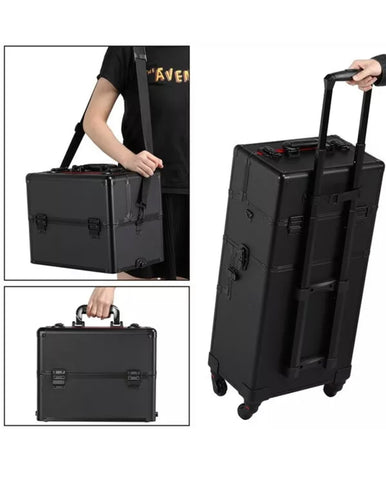 Image of Premium 3 in 1 Makeup Trolley Case Makeup Box