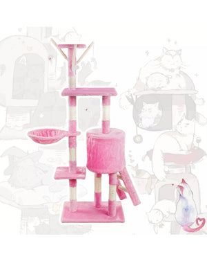 Deluxe Scratching Scratch Post Kitten Cat Climbing Frame