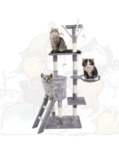 Image of Deluxe Scratching Scratch Post Kitten Cat Climbing Frame