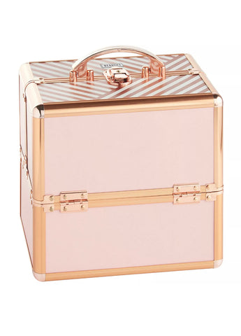 Image of Blush Pink & Rose Gold Makeup Case Makeup Box