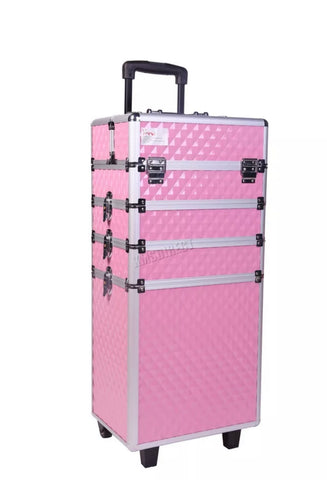 Image of Beautiful Makeup Case Trolley Aluminium 4 In 1 In Various Colours