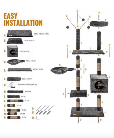 Image of Brand New Large Cat Scratching Post Climbing Activity Centre Kitten Cat Scratcher