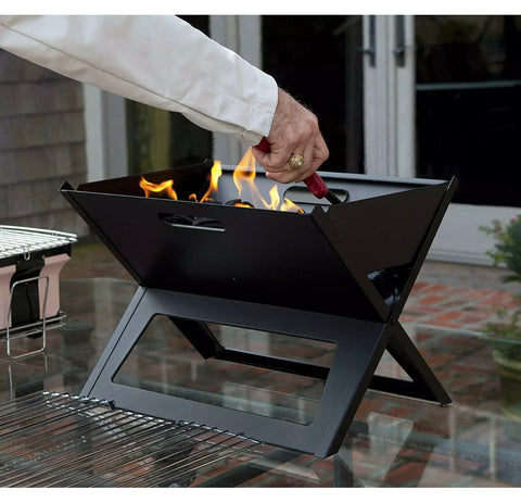 Image of Stylish Portable Patio Heater Table Top Fire Pit Easy To Carry For Park Garden