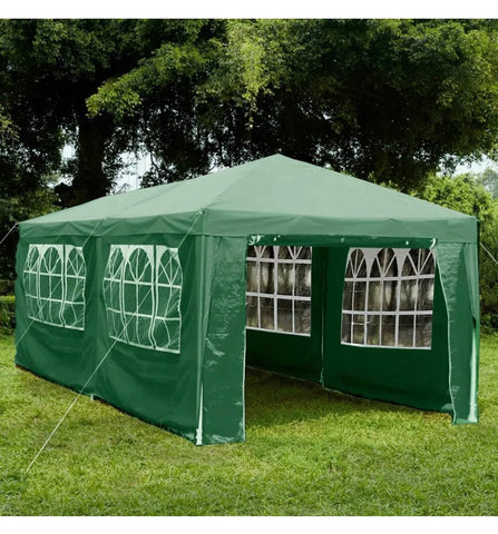 Image of 3X6M WITH 6 SIDES MARQUEE GAZEBO TENT GARDEN PARTY WATERPROOF CANOPY SHELTER WINDBARS