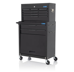 BLACK 8 DRAWER TOOL BOX CHEST & ROLLER CABINET
