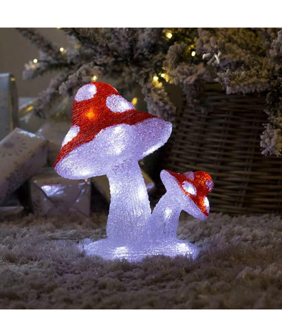 Image of Christmas Light Acrylic Character LED Novelty Decoration Outdoor Indoor Santa, Snowman, Penguin, Fox, Bear, Mushroom Lights
