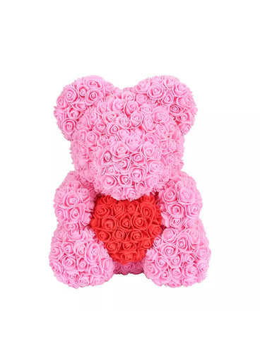 Image of 25cm/40cm Foam Rose Flower Christmas Gift Rose Teddy Bear For Birthday Wedding
