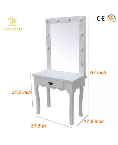 Image of Beautiful Hollywood Mirror Dressing Table Vanity Makeup Hair Salon