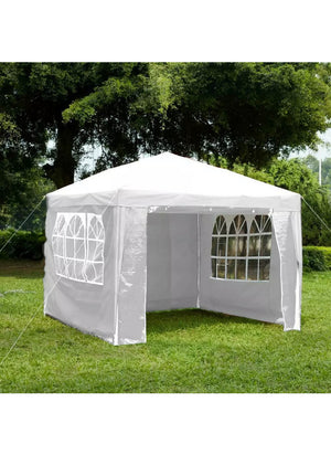 3X3M WITH 4 SIDES MARQUEE GAZEBO TENT GARDEN PARTY WATERPROOF CANOPY SHELTER WINDBARS