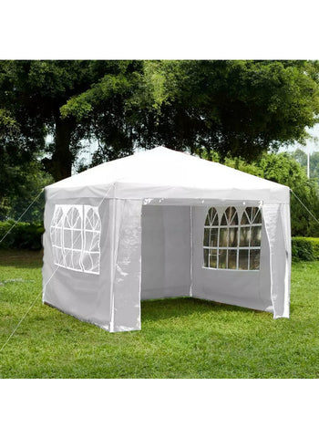 Image of 3X3M WITH 4 SIDES MARQUEE GAZEBO TENT GARDEN PARTY WATERPROOF CANOPY SHELTER WINDBARS