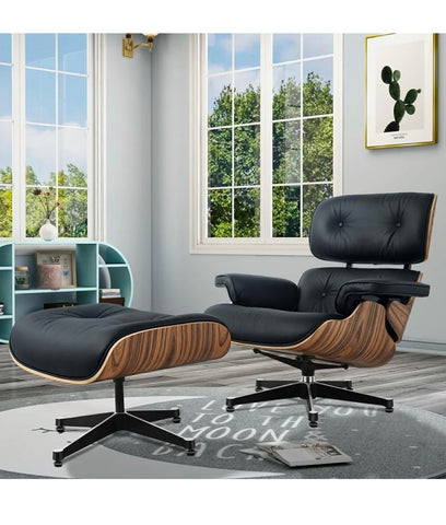 Image of Designer Lounge Chair & Ottoman