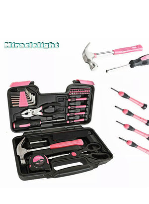 39 piece Pink DIY Tool Kit Set