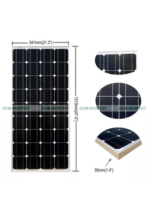 100W Solar Panel Kit 18V Charge Kit 20A solar Controller 12V 24V RV Camper off grid