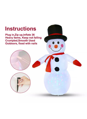 Image of Christmas Inflatable Snowman Light Up Decoration