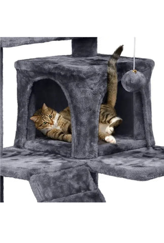 Image of Cat Tree Cat Tower Cat Condo with Scratching Posts, Ladder for Cats Kitten