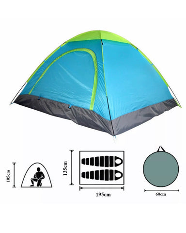 Image of Brand New 2 Man Quick Pop Up Tent Waterproof Camping Festival Beach