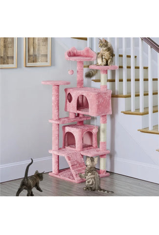 Image of Cat Tree Cat Tower Cat Condo with Scratching Posts, Ladder for Cats Kitten