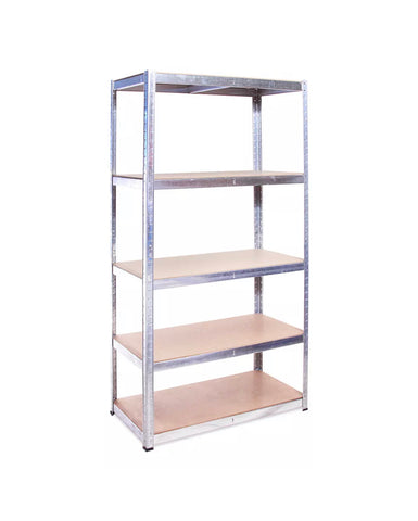 Image of Galvanised 5 Tier Shelving Unit Racking Garage Heavy Duty Shelf