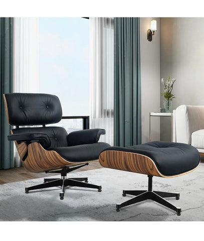 Image of Designer Lounge Chair & Ottoman