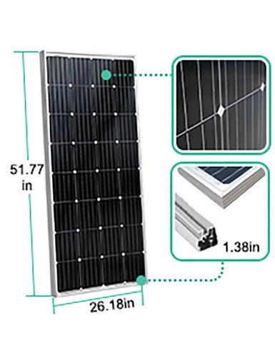 Image of Solar Panel Kit 150W 12V Mono w/ 20A  Controller
